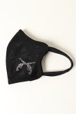 画像4: roarguns ロアーガンズ NEW LOVE AND PEACE JACQUARD MASK BLACK / CRYSTAL{-BAS} (4)