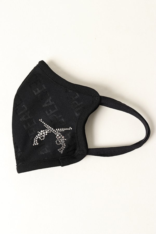 画像4: 【 50%OFF セール9,900円→4,950円】 roarguns ロアーガンズ NEW LOVE AND PEACE JACQUARD MASK BLACK / CRYSTAL{-BAS} (4)