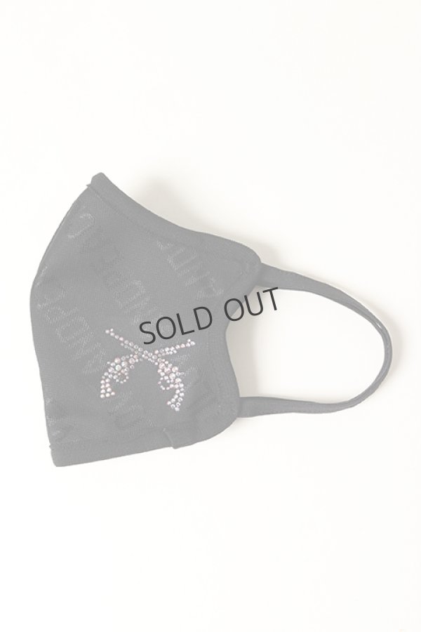 画像4: {SOLD}roarguns ロアーガンズ NEW LOVE AND PEACE JACQUARD MASK BLACK / CRYSTAL AB{-BAS} (4)