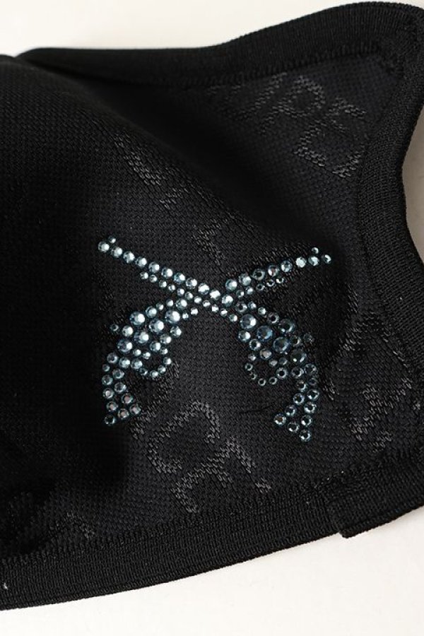 画像3: 【 50%OFF セール9,900円→4,950円】 roarguns ロアーガンズ NEW LOVE AND PEACE JACQUARD MASK BLACK / AQUAMARINE{-BAS} (3)