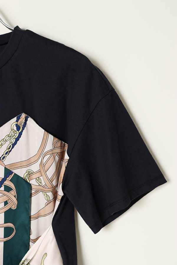 画像3: 【 40%OFF セール29,700円→17,820円】 グレースコンチネンタル|GRACE CONTINENTAL グレースクラス GRACE CLASS スカーフコンビトップ{0221242100-16NVY-BAS} (3)