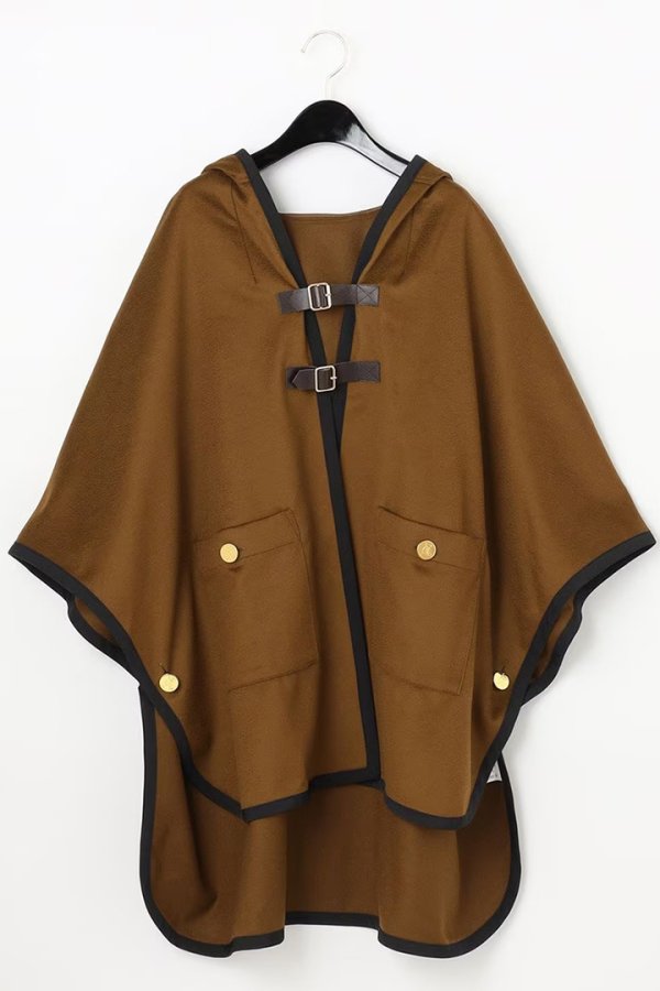 画像10: 【 40%OFF セール49,500円→29,700円】 グレースコンチネンタル|GRACE CONTINENTAL グレースクラス GRACE CLASS ファーフードwoolポンチョ{0221484536-21BRW-BAA} (10)