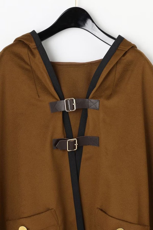 画像11: 【 40%OFF セール49,500円→29,700円】 グレースコンチネンタル|GRACE CONTINENTAL グレースクラス GRACE CLASS ファーフードwoolポンチョ{0221484536-21BRW-BAA} (11)