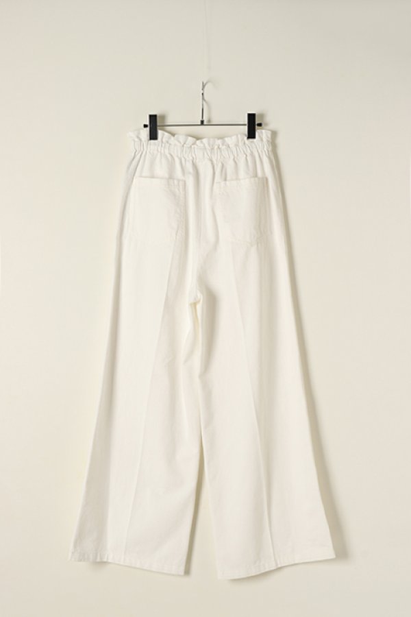 画像4: 【 40%OFF セール31,900円→19,140円】 グレースコンチネンタル|GRACE CONTINENTAL グレースクラス GRACE CLASS ドロストセミワイドパンツ {0222211092-01WHT-BBS} (4)