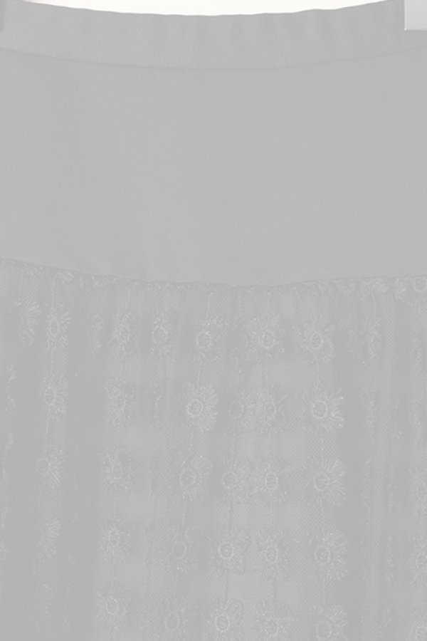 画像2:   グレースコンチネンタル｜GRACE CONTINENTAL グレースクラス GRACE CLASS フラワーラメジャガードスカート{0222221162-27BLK-BBS} (2)