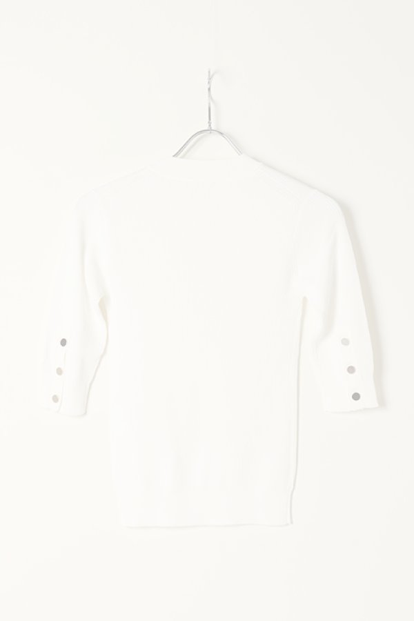 画像5:  {SOLD} グレースコンチネンタル｜GRACE CONTINENTAL グレースクラス GRACE CLASS 細リブニットトップ{0222343132-01WHT-BBA} (5)