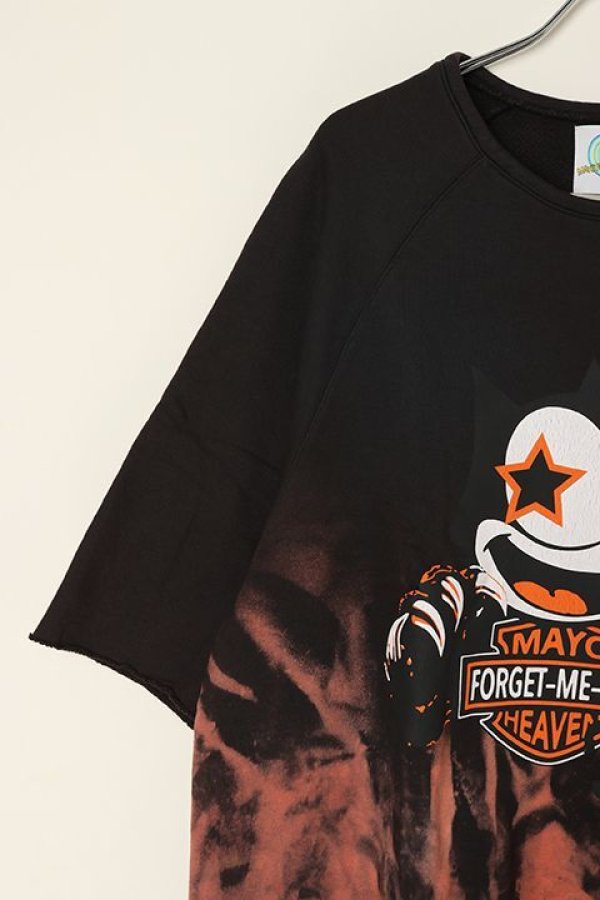 画像2: 【 30%OFF セール27,500円→19,250円】 MAYO×slave of fashion メイヨー×スレイブオブファッション 【SLAVE OF MAYO】POP UP DOUBLE NAME LIMITED ITEM Fire SWEAT Tee{22MY-YS-UB-01-ORG-BBS} (2)