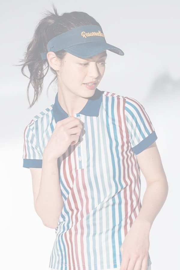 画像2:   レザレクション｜Resurrection W's Candy Stripe Polo / ウィメンズ キャンディストライプポロ{-BBS} (2)