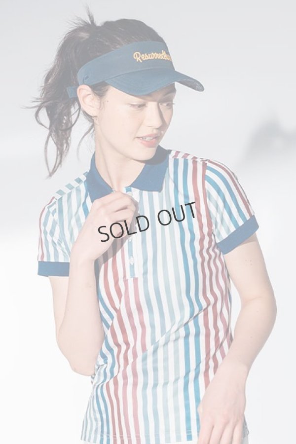 画像2: {SOLD}レザレクション｜Resurrection W's Candy Stripe Polo / ウィメンズ キャンディストライプポロ{-BBS} (2)