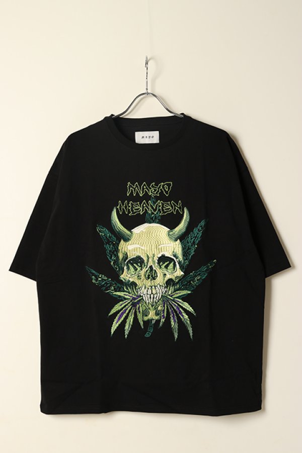 画像1: MAYO メイヨー MAYO Devil Skull Embroidery Shore Sleeve Tee{-BCS} (1)