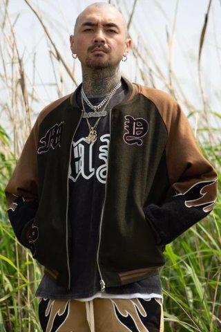 MAYO メイヨー リバーシブルボンバージャケット ベロア生地 ブラック グレー 30%OFFセール69,300円→48,510円】 MAYO メイヨー MAYO FIRE