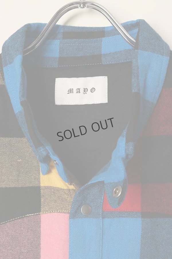 画像4: {SOLD}MAYO メイヨー MAYO CROSS Embroidery Check Shirt{-BCA} (4)