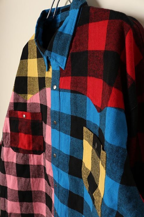 画像6: 【 30%OFF セール30,800円→21,560円】 MAYO メイヨー MAYO CROSS Embroidery Check Shirt{-BCA} (6)