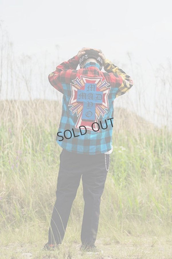 画像14: {SOLD}MAYO メイヨー MAYO CROSS Embroidery Check Shirt{-BCA} (14)