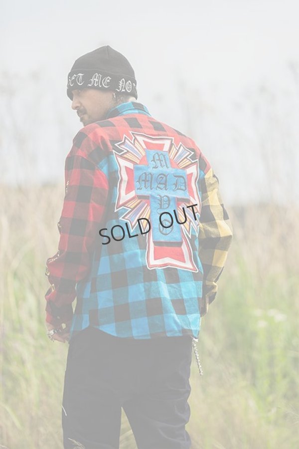画像16: {SOLD}MAYO メイヨー MAYO CROSS Embroidery Check Shirt{-BCA} (16)