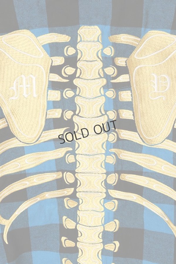 画像2: {SOLD}MAYO メイヨー MAYO BONES Embroidery Check Shirt{-BCA} (2)