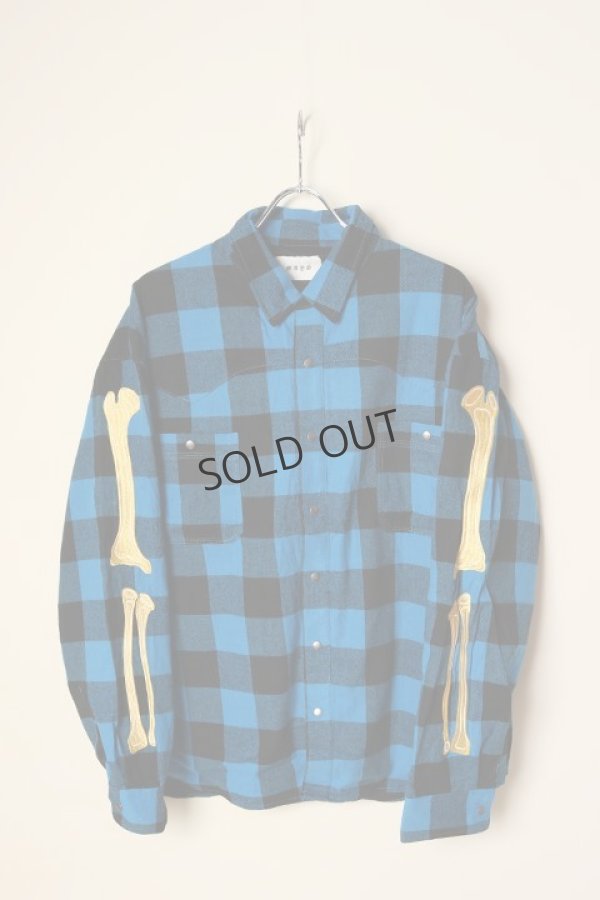 画像3: {SOLD}MAYO メイヨー MAYO BONES Embroidery Check Shirt{-BCA} (3)