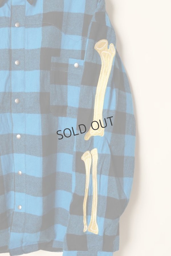 画像5: {SOLD}MAYO メイヨー MAYO BONES Embroidery Check Shirt{-BCA} (5)