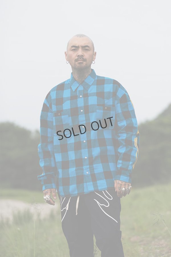 画像7: {SOLD}MAYO メイヨー MAYO BONES Embroidery Check Shirt{-BCA} (7)