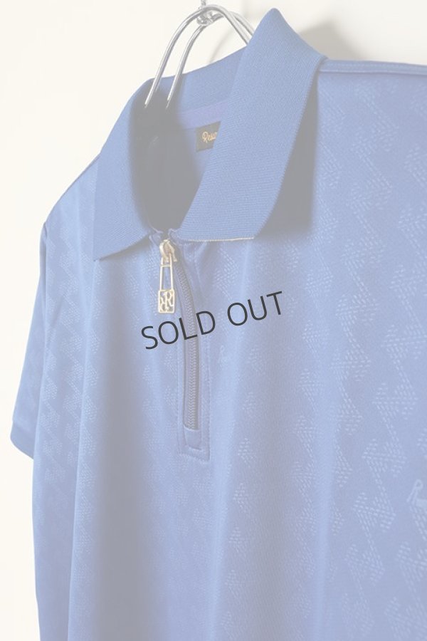 画像4: {SOLD}レザレクション|Resurrection メンズ GMエンボスジップポロ{23SSPS08-M-BLU-BCS} (4)