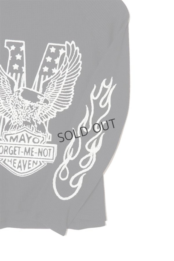 画像3: {SOLD}MAYO メイヨー EAGLE EMBROIDERY THERMAL LONG SLEEVE TEE{-BDA} (3)