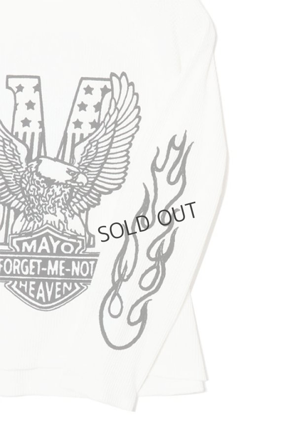 画像3: {SOLD}MAYO メイヨー EAGLE EMBROIDERY THERMAL LONG SLEEVE TEE{-BDA} (3)