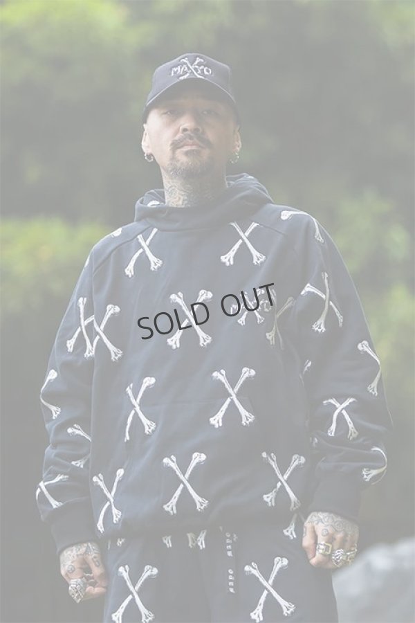 画像5: {SOLD}MAYO メイヨー MAYO CROSS BONES Embroidery Hoodie{-BDS} (5)
