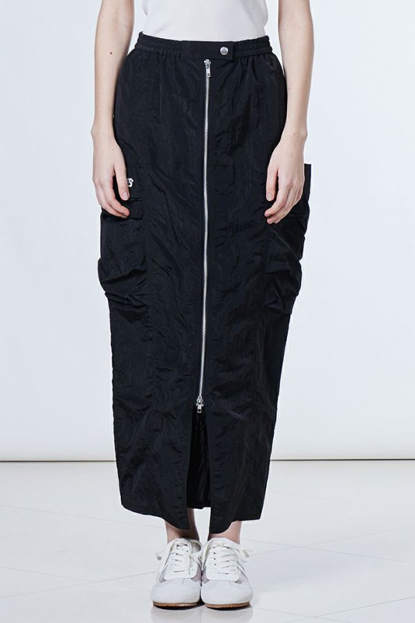 画像1: ダブスタ ダブルスタンダードクロージング｜DOUBLE STANDARD CLOTHING ESSENTIAL / グロッシータフタスカート{-BES} (1)