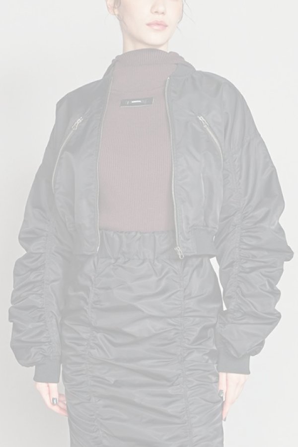 画像1:   ダブスタ ダブルスタンダードクロージング｜DOUBLE STANDARD CLOTHING ESSENTIAL / ギャザースリーブナイロンジャケット{-BCA} (1)