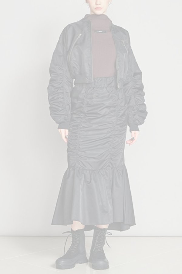 画像2:   ダブスタ ダブルスタンダードクロージング｜DOUBLE STANDARD CLOTHING ESSENTIAL / ギャザースリーブナイロンジャケット{-BCA} (2)