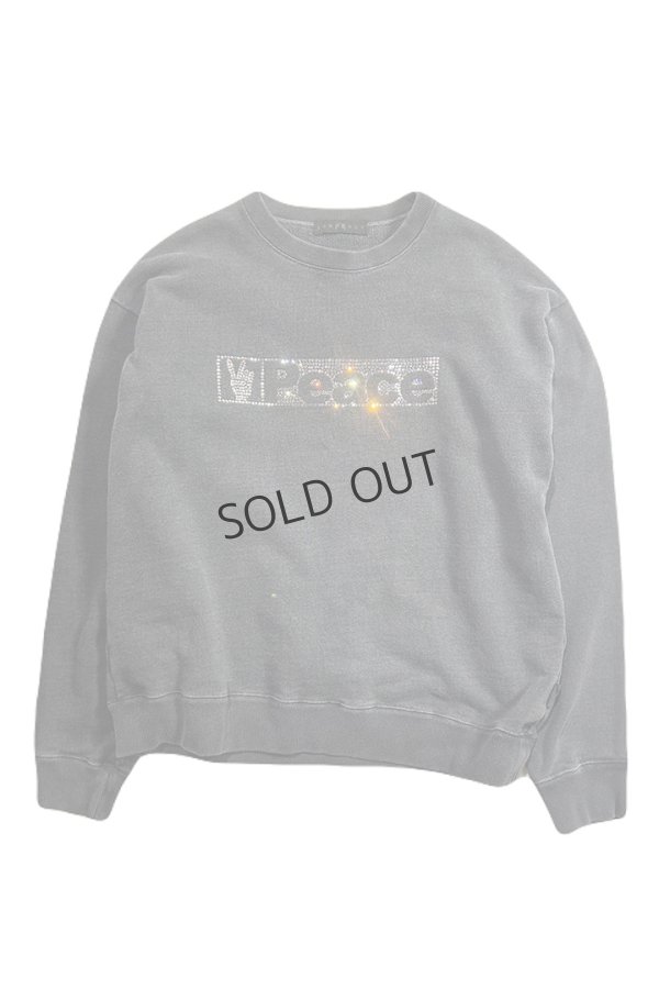 画像1: {SOLD}roarguns ロアーガンズ PEACE CRYSTAL SWEATSHIRT{-BEA} (1)