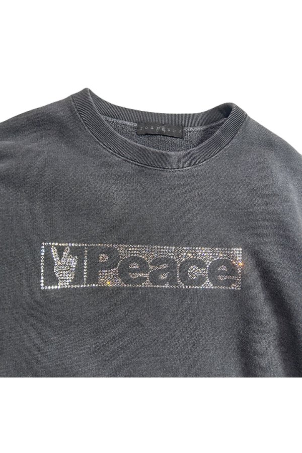 画像2: roarguns ロアーガンズ PEACE CRYSTAL SWEATSHIRT{-BEA} (2)