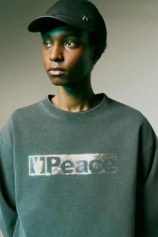 画像9: roarguns ロアーガンズ PEACE CRYSTAL SWEATSHIRT{-BEA} (9)