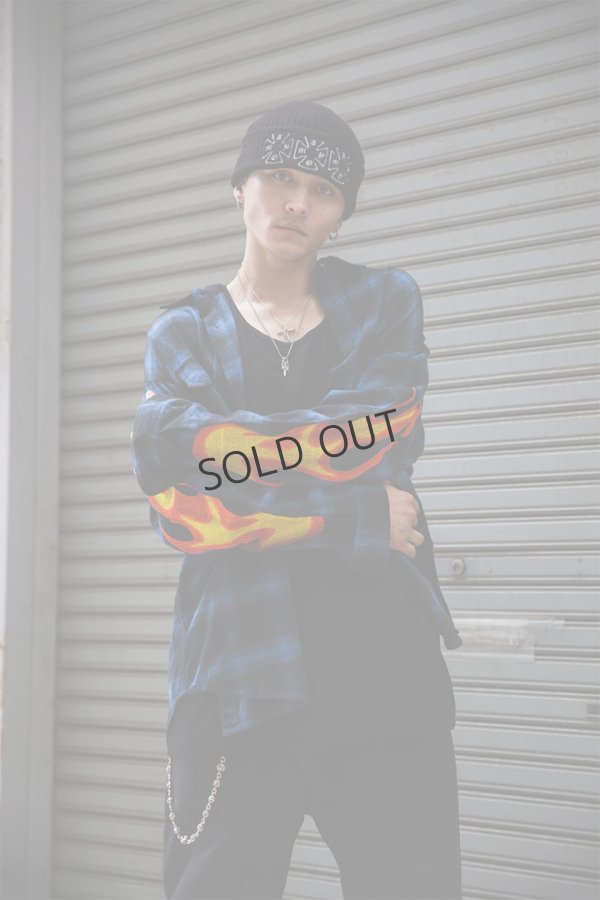 画像7: {SOLD}MAYO メイヨー IRON CROSS LOGO REVERSIBLE EMBROIDERY KNIT CAP ニットキャップ{-BEA} (7)