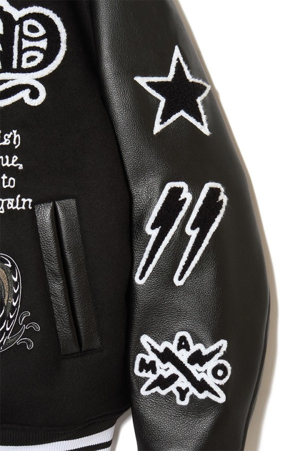 画像4: MAYO メイヨー MY FGMN EMBROIDERY STADIUM JKT 刺繍スタジャン{-BEA} (4)