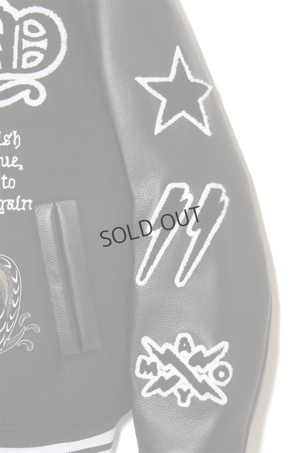 画像4: {SOLD}MAYO メイヨー MY FGMN EMBROIDERY STADIUM JKT 刺繍スタジャン{-BEA} (4)