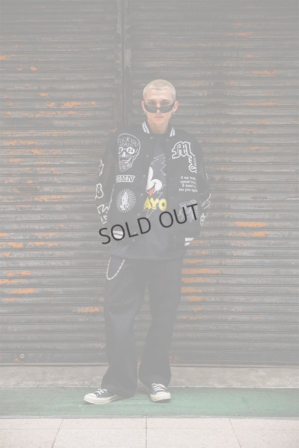 画像5: {SOLD}MAYO メイヨー MY FGMN EMBROIDERY STADIUM JKT 刺繍スタジャン{-BEA} (5)