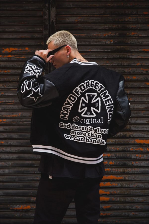 画像7: MAYO メイヨー MY FGMN EMBROIDERY STADIUM JKT 刺繍スタジャン{-BEA} (7)