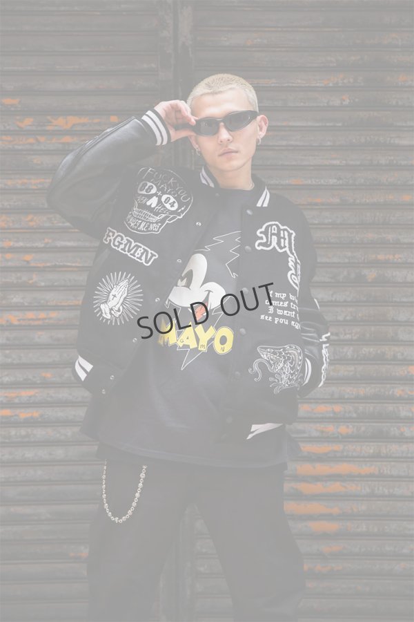 画像13: {SOLD}MAYO メイヨー MY FGMN EMBROIDERY STADIUM JKT 刺繍スタジャン{-BEA} (13)