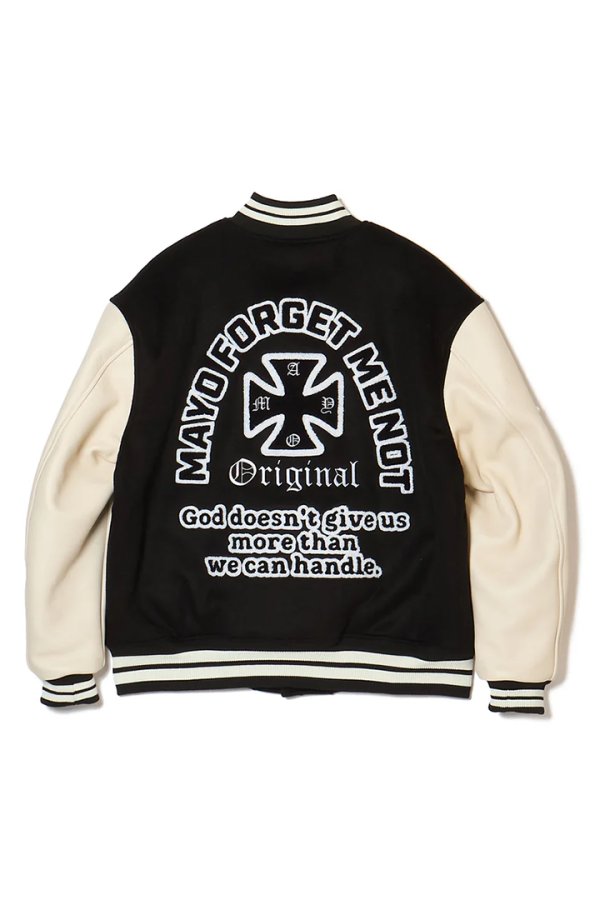 画像2: MAYO メイヨー MY FGMN EMBROIDERY STADIUM JKT 刺繍スタジャン{-BEA} (2)