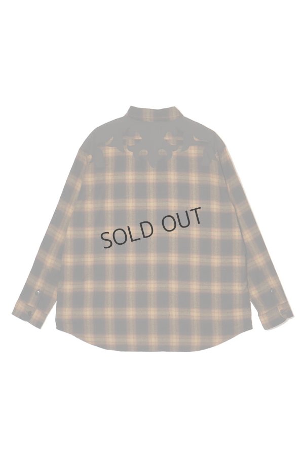 画像2: MAYO メイヨー STUD LOOK EMBROIDERY CHECK SHIRT スタッズ風刺繍チェックシャツ{-BEA} (2)