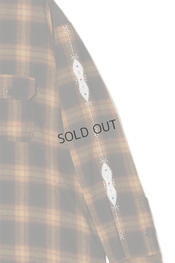 画像3: MAYO メイヨー STUD LOOK EMBROIDERY CHECK SHIRT スタッズ風刺繍チェックシャツ{-BEA} (3)