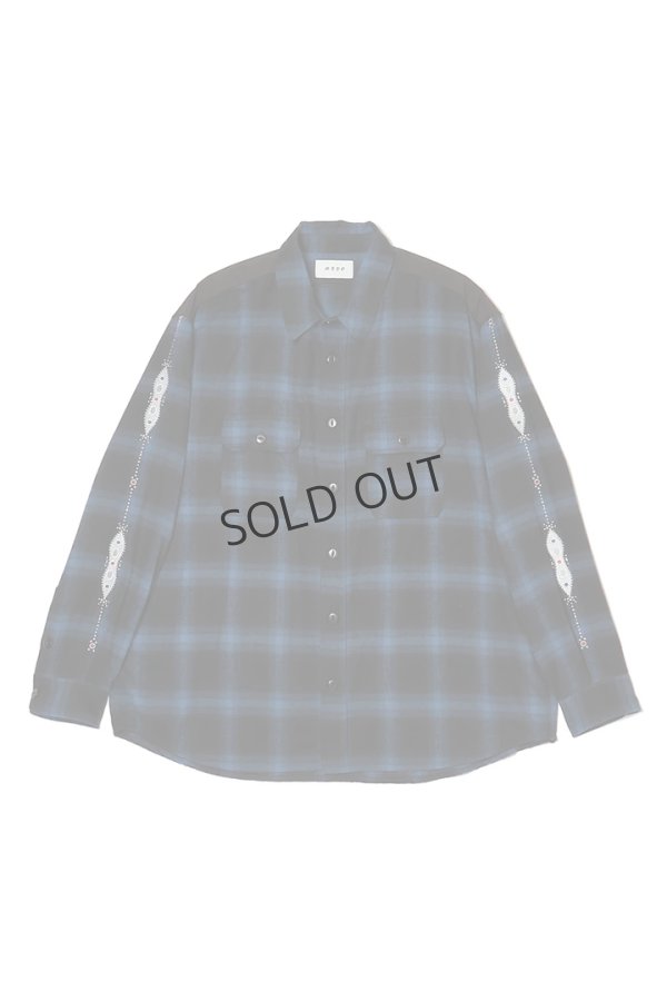 画像1: {SOLD}MAYO メイヨー STUD LOOK EMBROIDERY CHECK SHIRT スタッズ風刺繍チェックシャツ{-BEA} (1)