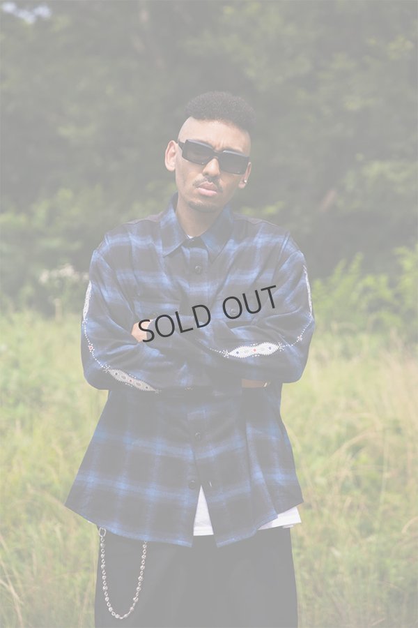 画像6: {SOLD}MAYO メイヨー STUD LOOK EMBROIDERY CHECK SHIRT スタッズ風刺繍チェックシャツ{-BEA} (6)