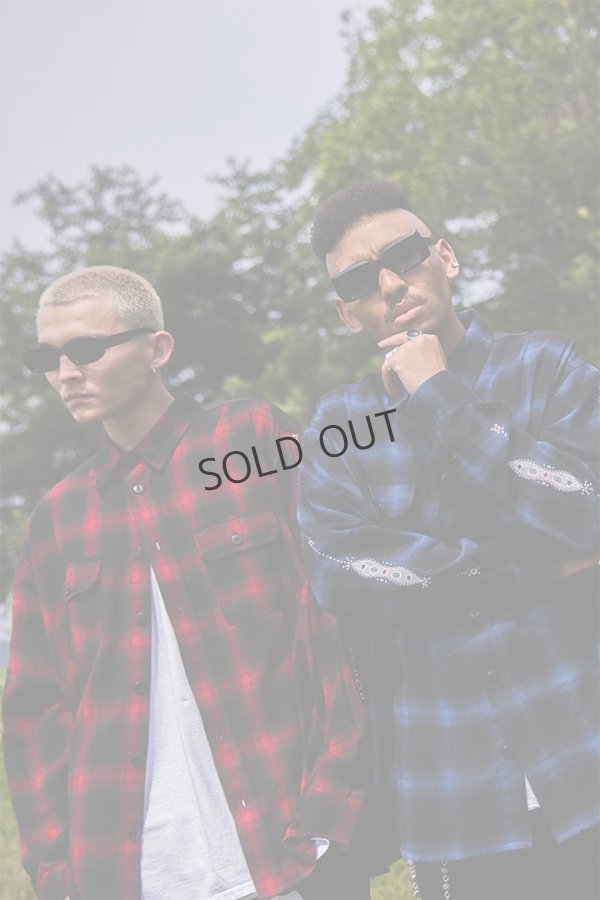 画像13: {SOLD}MAYO メイヨー STUD LOOK EMBROIDERY CHECK SHIRT スタッズ風刺繍チェックシャツ{-BEA} (13)