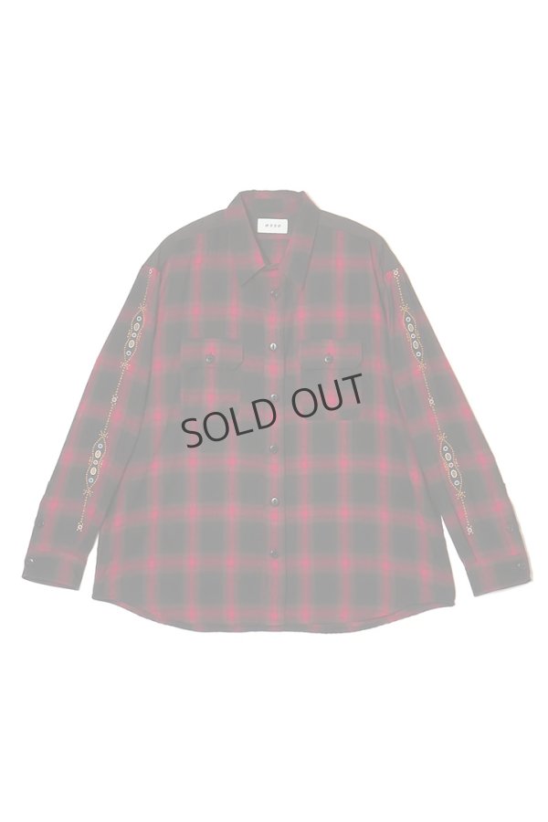 画像1: {SOLD}MAYO メイヨー STUD LOOK EMBROIDERY CHECK SHIRT スタッズ風刺繍チェックシャツ{-BEA} (1)