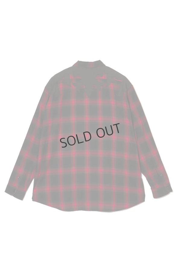 画像2: {SOLD}MAYO メイヨー STUD LOOK EMBROIDERY CHECK SHIRT スタッズ風刺繍チェックシャツ{-BEA} (2)
