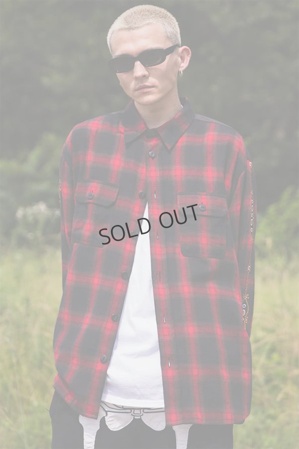 画像9: {SOLD}MAYO メイヨー STUD LOOK EMBROIDERY CHECK SHIRT スタッズ風刺繍チェックシャツ{-BEA} (9)