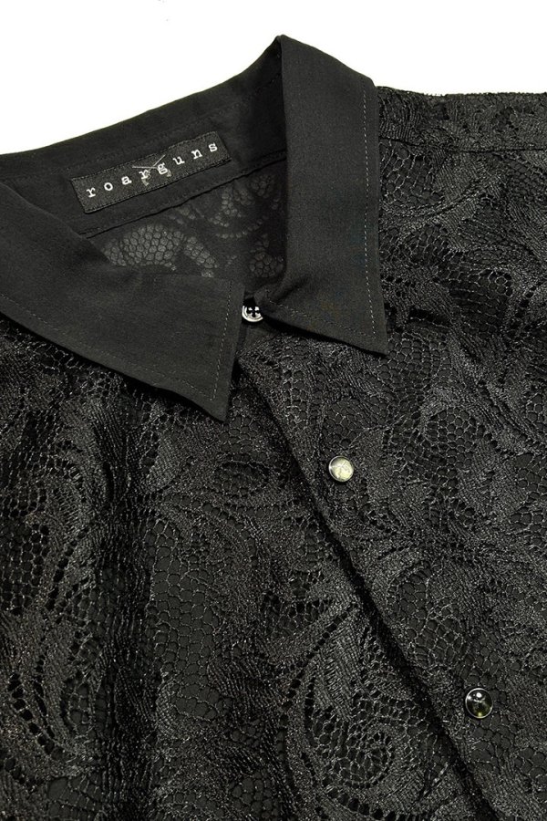 画像3: 【 30%OFF セール39,600円→27,720円】 roarguns ロアーガンズ LACE WESTERN SHIRT{-BES} (3)