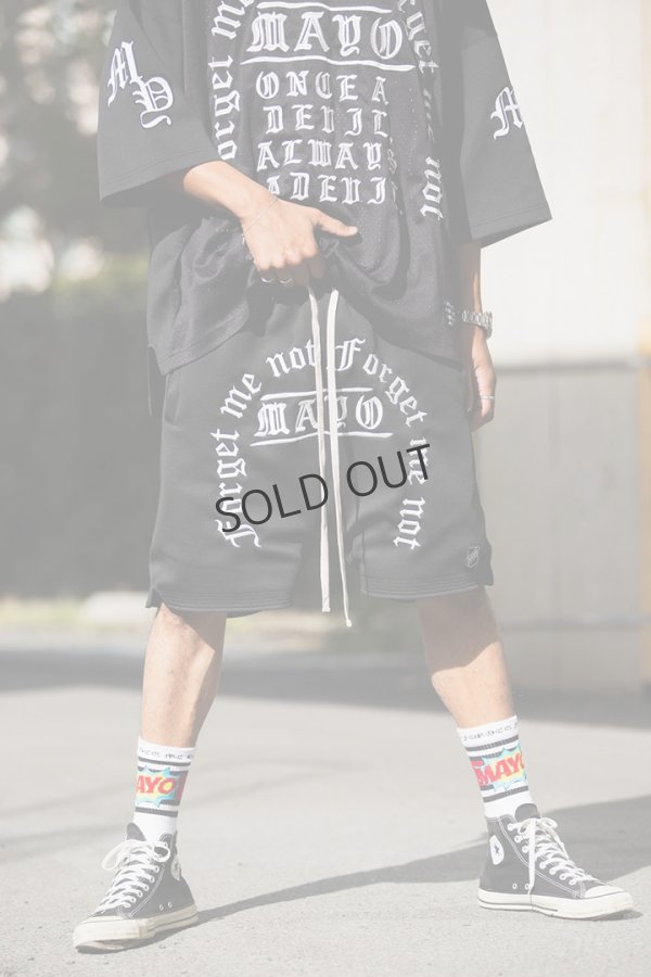 画像4: {SOLD}MAYO メイヨー MAYO MESSAGE EMBROIDERY GAME SHORTS{-BFS} (4)
